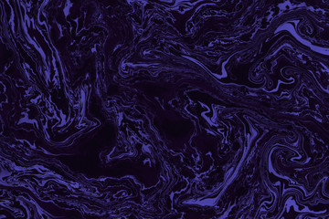 Suminagashi marble texture hand painted with black ink. Digital paper 604 performed in traditional japanese suminagashi floating ink technique. Shapely liquid abstract background.