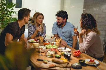 Enjoying the company of my friends