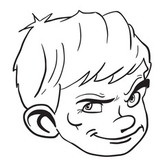 boy head black