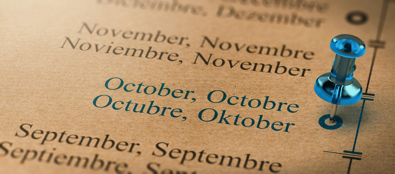Focus on October, Months of the Year Calendar