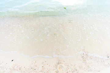 Soft wave on sandy beach