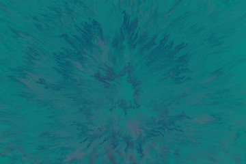 Fototapeta na wymiar Suminagashi marble texture hand painted with cyan ink. Digital paper 65 performed in traditional japanese suminagashi floating ink technique. Immaculate liquid abstract background.