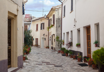 Fototapeta na wymiar Old little italian street.