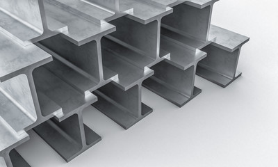 steel metal beam 3d