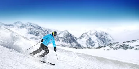 Acrylic prints Winter sports winter skier 