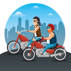 Obraz na płótnie Canvas biker culture bikers riding motorbikes