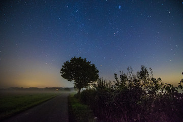 Obraz na płótnie Canvas Nachtaufnahme aus dem Münsterland