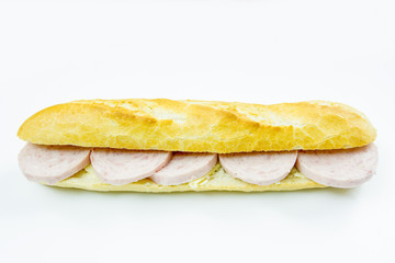 sandwich au saucisson à l'ail