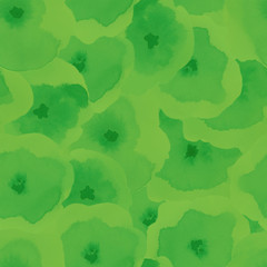 Delicate floral pattern. Green silky watercolor seamless pattern. Ravishing watercolor abstract background 226. Hand Painted Art Print. Flowers Repeating Pattern.