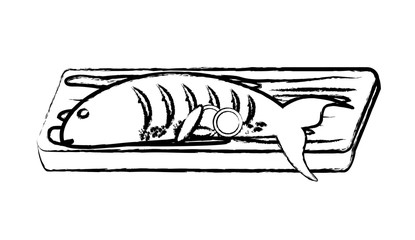 cutting board with food