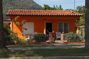 Obraz premium Residential house in Vinales in Cuba 