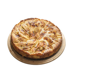 Frischer Apfelkuchen vor einem Weißen Hintergrund