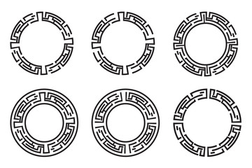 Black circle technology frame abstract  vector design .