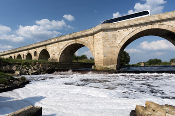 Fototapeta premium The Longbridge ( Uzunkopru)on the River Ergene in Edirne province of Turkey.