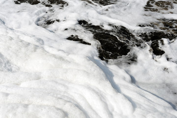 Polluted river Ergene in Uzunkopru district of Edirne province Turkey.