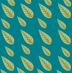 seamless leaves pattern background