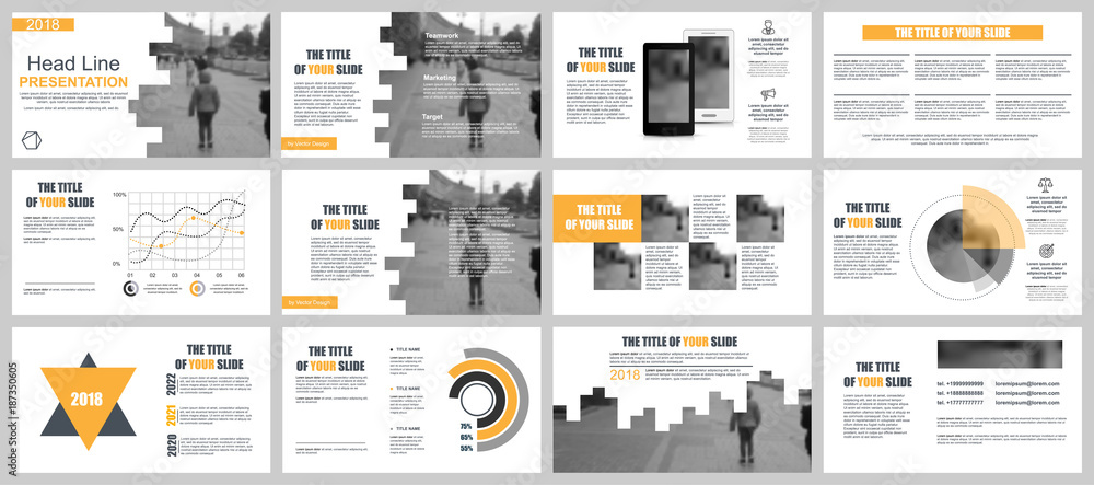 Aufkleber business presentation slides templates from infographic elements. can be used for presentation, flye
