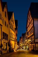 Fototapeta na wymiar Bad Wimpfen mit Weihnachtsbeleuchtung