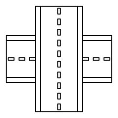 Multiple level highway icon, outline style
