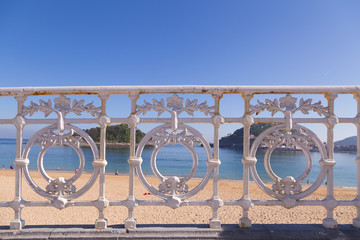 Railing of la Concha of San Sebastian