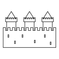 Medieval fortification icon, outline style