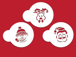 Winter stencil cards