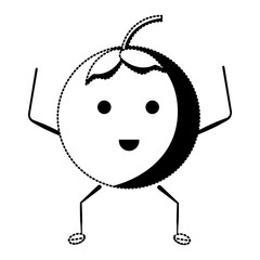 kawaii orange fruit icon