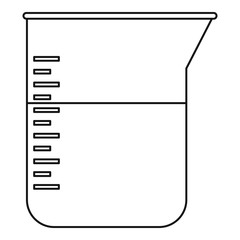 Kitchen measuring cup icon, outline style
