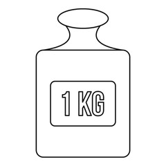 Weight sign icon, outline style
