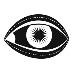 Plastic surgery of eye icon, simple style