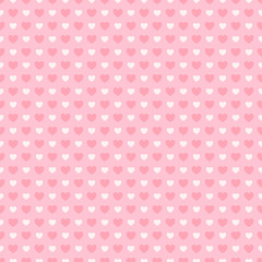 Valentine's Day seamless pattern. Pink hearts on pink background 
