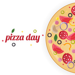 Pizza day concept.