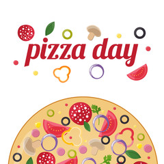Pizza day concept.
