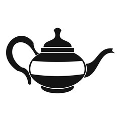 Teapot icon, simple style