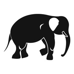 Elephant icon, simple style