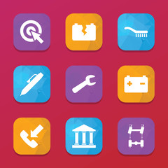 Interface icons. vector collection filled interface icons set.