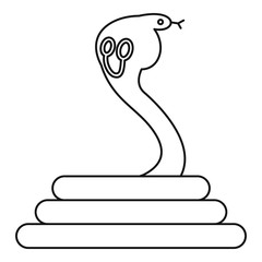 Cobra icon, outline style