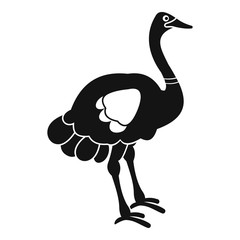 Ostrich icon, simple style