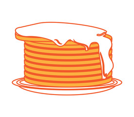 pancakes with syrup icon