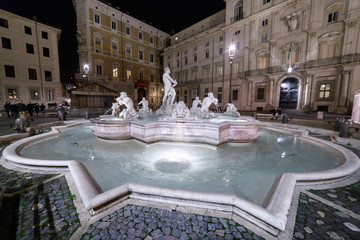 Naklejka premium Fountain of the Moro, in Piazza Navona