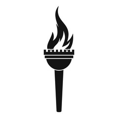 Torch icon, simple style