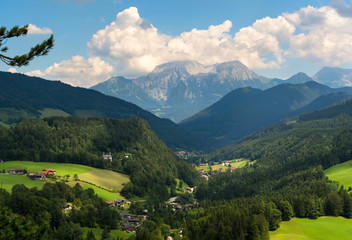 Fototapeta na wymiar Alpine valley in Bavaria, Germany