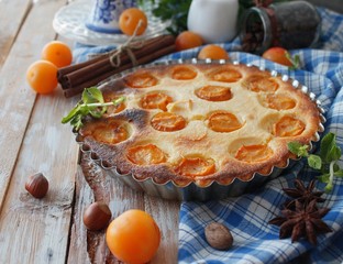 Cottage cheese plum pie