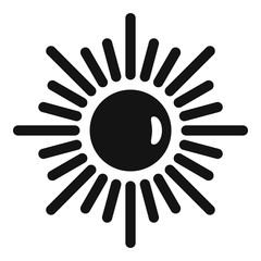 Sun icon, simple style