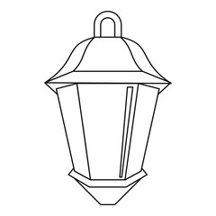 Street light icon, outline style