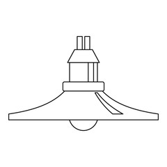 Hanging lantern icon, outline style