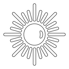 Sun icon, outline style