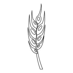 Fototapeta premium Barley spike icon, outline style