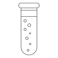 Blood test icon, outline style
