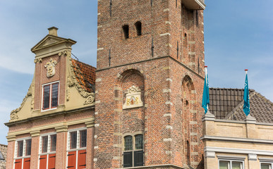Fototapeta na wymiar Old building in the historic center of Monnickendam